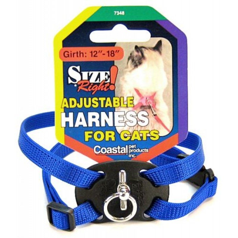 Coastal Pet Size Right Nylon Adjustable Cat Harness - Blue